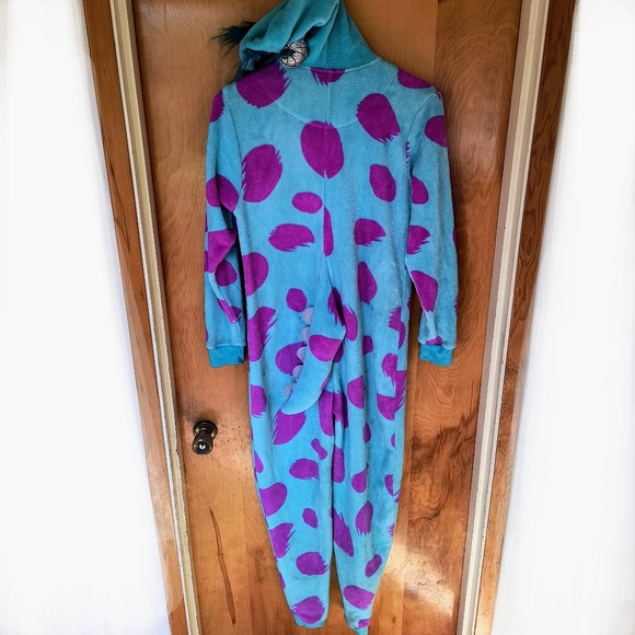 Disney Monster Inc Sully Monster Body Suit Costume Pajama Size YOUTH XL - Picture 2 of 10